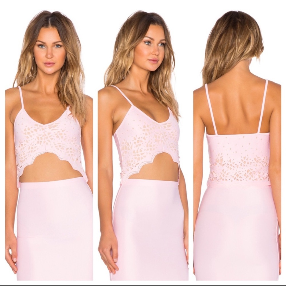 De lacy x Revolve Kelia crop tank in pale pink